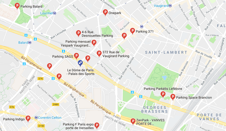Parking Palais Des Sports Porte De Versailles